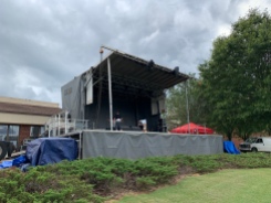 SL100 Mobile stage for the Show Business. This is in Griffin GA for a 4th of July mobile stage job that they do every year. We love working with these guys every year.